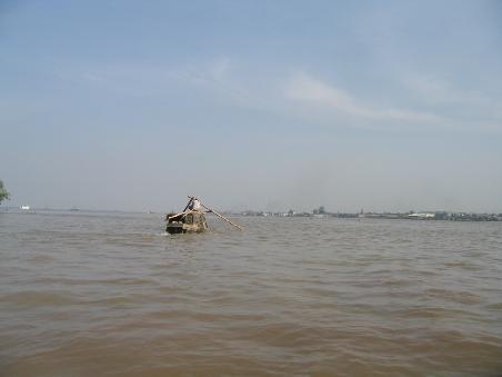 Ist ordentlich breit, der Mekong