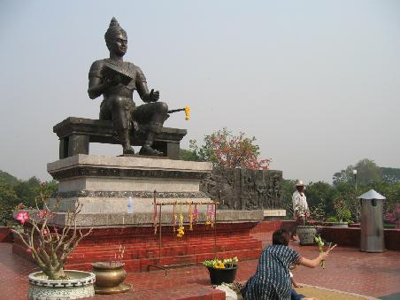 Das Denkmal des Königs Ramkhamhaeng den Gründer dieser Anlage