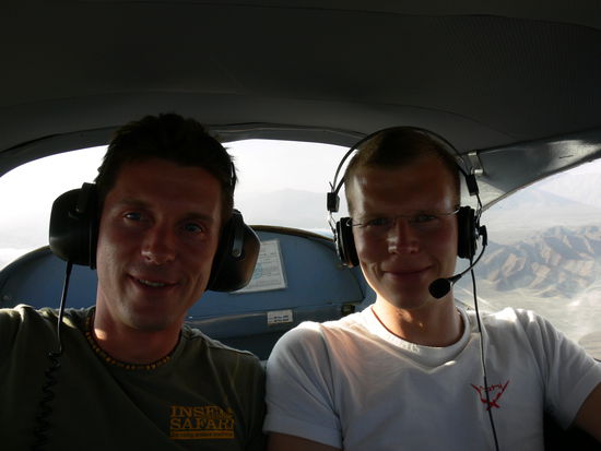 an der Boardkanone: Gunnar und Christian