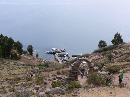 runter gehts leichter als rauf, unser Skipper wartet schon