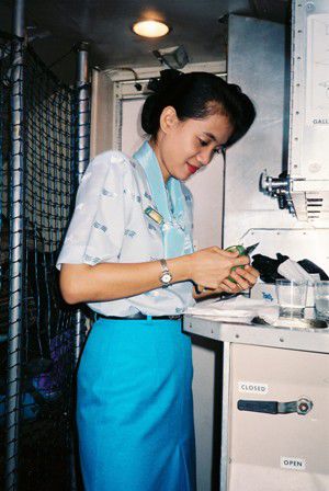 ...und meine sympatische Stewardess!