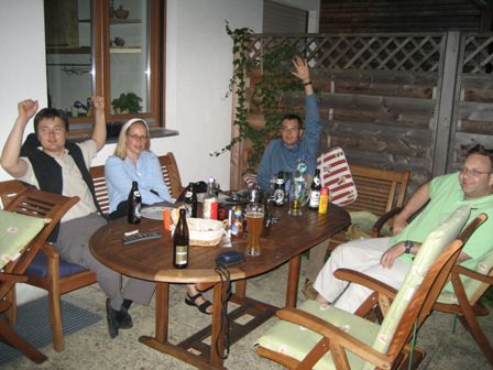 beim BBQ in Ismaning