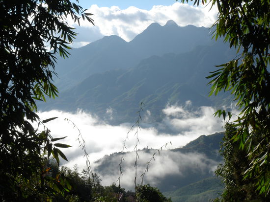 Ausblick auf die Berge von Sapa
