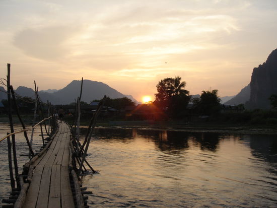 Sonnenuntergang in Vang Vieng