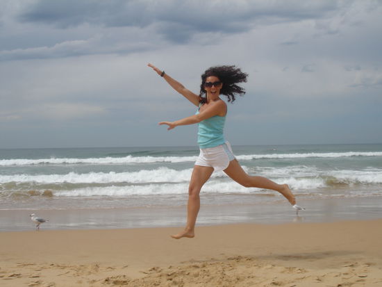 Am Strand von Dee Why, leider ziemlich bewoelkt