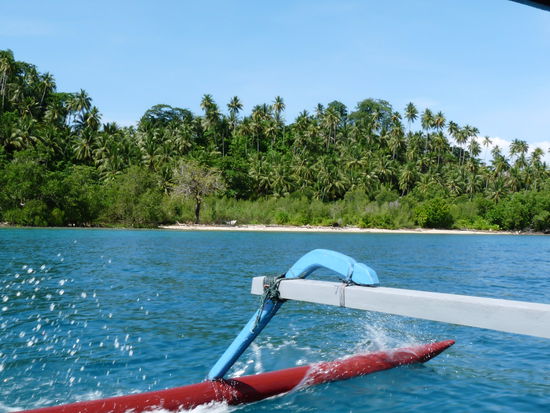 Auf dem Boot von Kadidiri nach Katupat