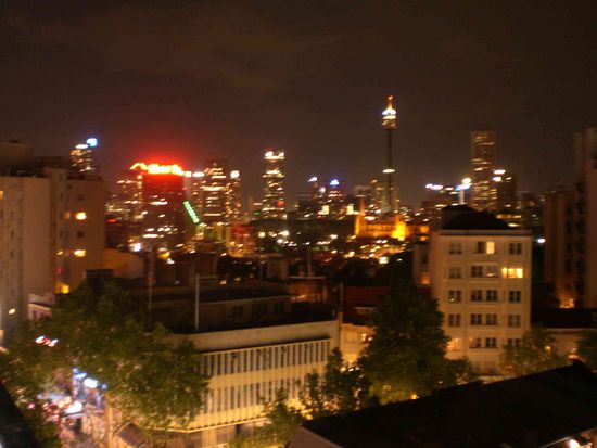 Skyline vom Hostel aus