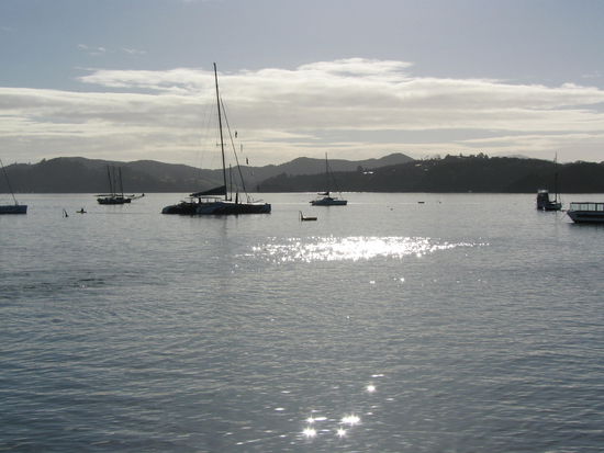 Blick von der Pier in Paihia