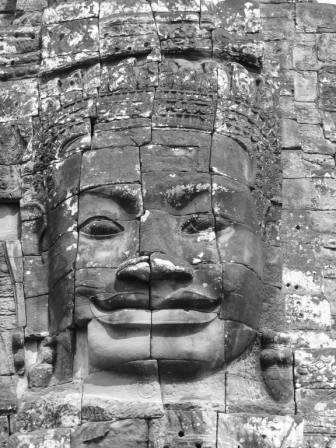 eines ca. 200 Gesichter im Bayon