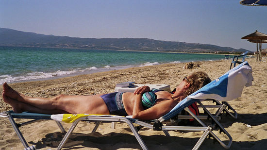 Ganz alleine am langen Strand