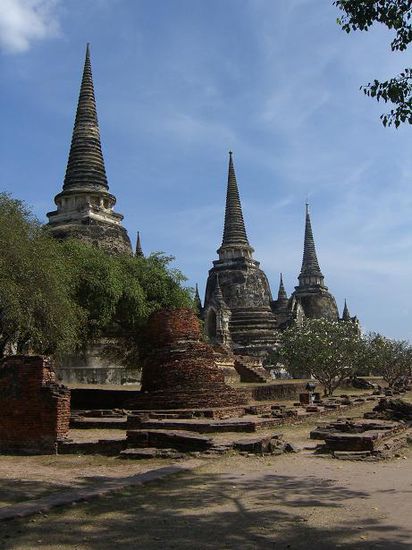einer der bekanntesten Tempel in Ayutthaya