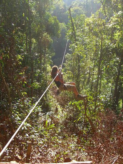 Steve an der Zipline