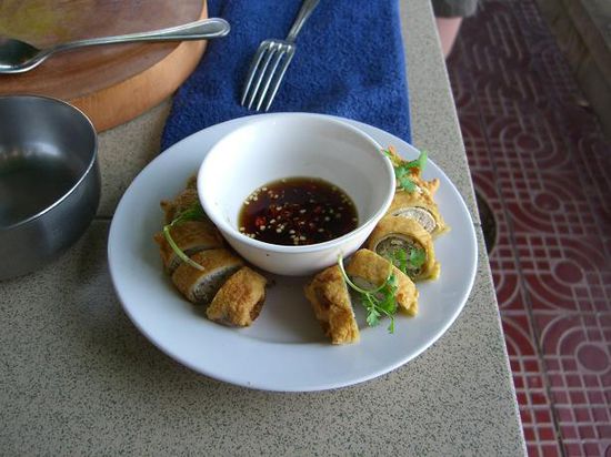 ja, das hab ICH gemacht !! Frittierte Sausage mit Chili-Sauce ...