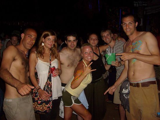 Die Partytruppe auf der Halfmoonparty