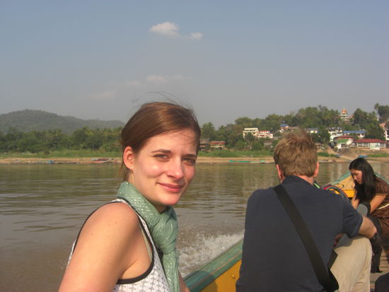 Auf dem Mekong zwischen Thailand und Laos