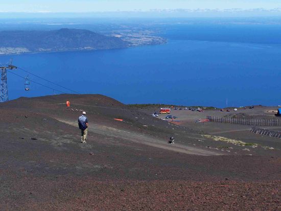 Blick von der Skistation am Osorno