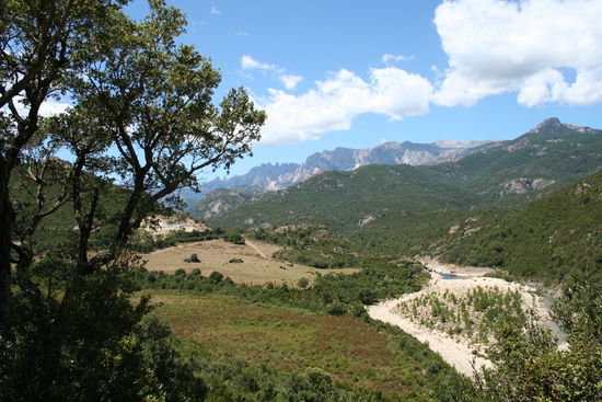 Die Landschaft in Korsika