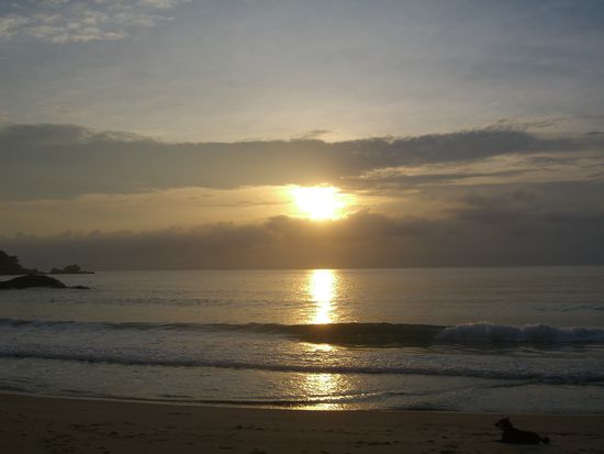 Sunrise am Thong Nai Pan Noi auf Ko Phangan. Am menschenleeren Strand nur durch ein paar Dogs flankiert. Traumhaft schön oder?