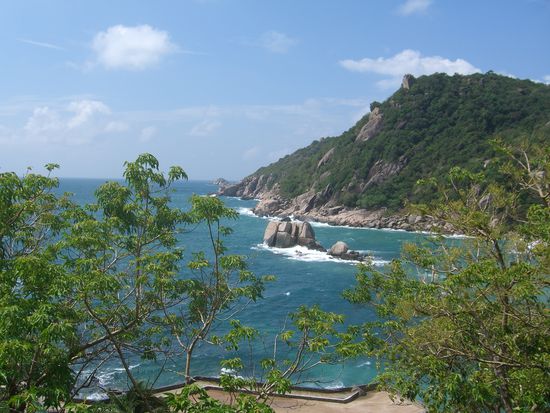 Unser Ausblick von unserem Bungalow in der Tanote Bay auf Ko Tao.