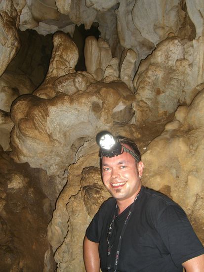 In der Höhle als Bergmann; ein wenig mulmig war mir schon.