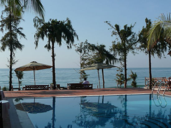 Morgens beim Fruehstueck noch in Mui Ne