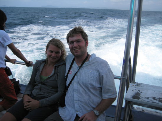 Wir auf dem Bollywood-Boot