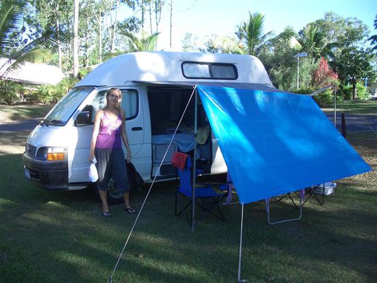 unser cooler camper in vollmontur...
