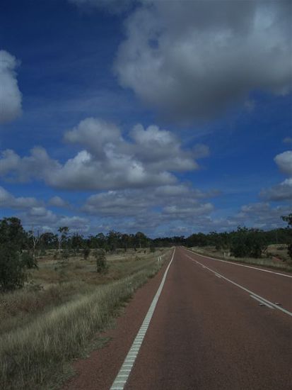 on the road....