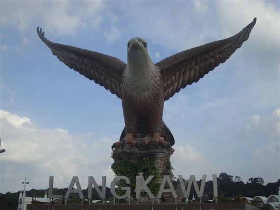 dr adler isch z wahrzeiche vo langkawi wome aber ou i natur ueberau cha beobachte....