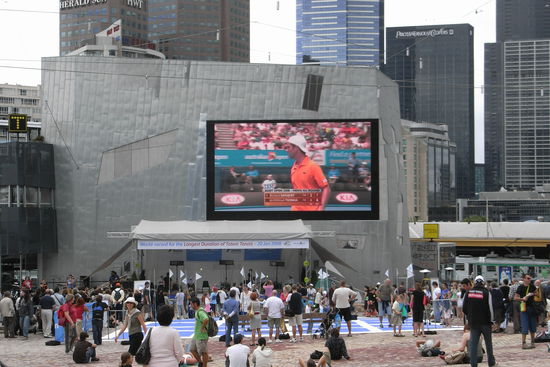 Federations-Place mitten in Melbourne