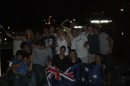 Unsere Truppe (sorry fuer schlechtes Bild) am Australienday