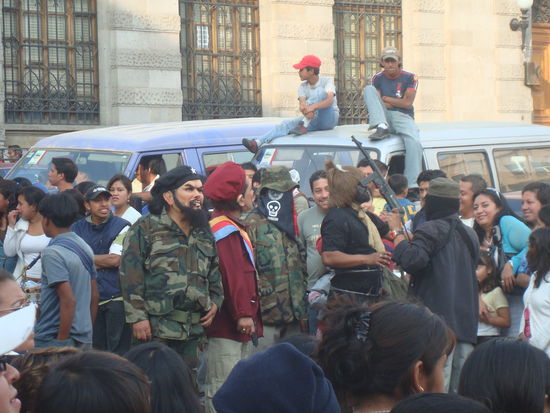 ... und fuer einen besseren Umgang mit der Natur demonstriert (Sogar Che Guevara hat sich dazugesellt  )