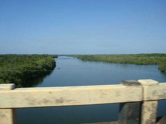 Blick aus dem Taxi das uns zur Casa Kiwi bringt