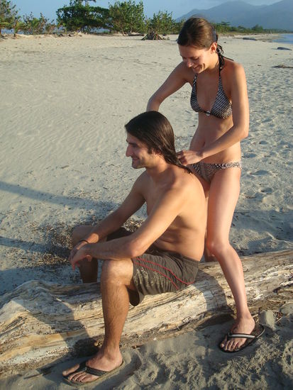 ...und sogar Outdoorhaircutting betrieben