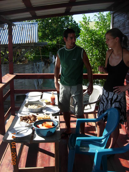 Unser Bankett. (Haette auch fuer vier bis fuenf Personen gereicht.)