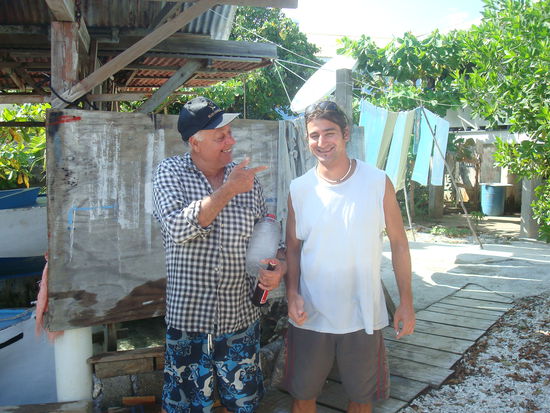 Captain Desmond und sein Matrose Rambo (Desmonds Name fuer Urs)