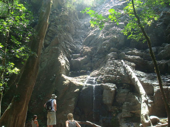 Wasserfall, leider mit nur wenig Wasser