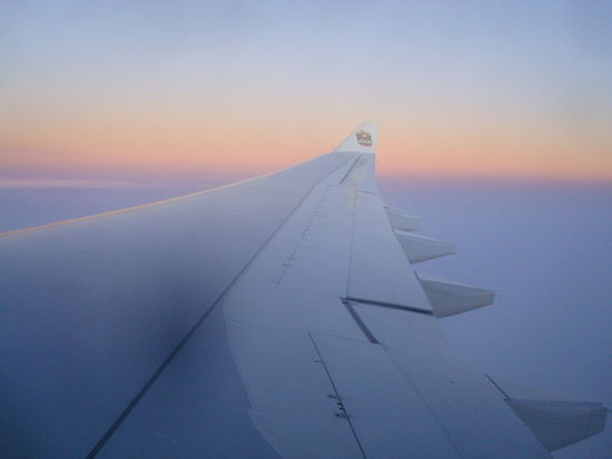 Endlich ueber den Wolken