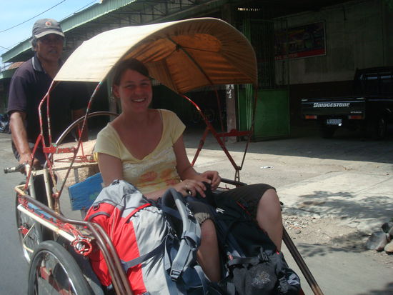 Auf dem Weg von der Busstation zum Hotel
