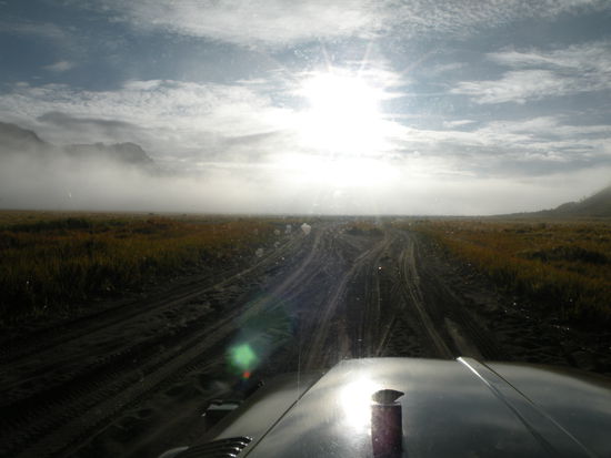 Im Krater, auf dem Weg zum Bromo