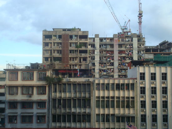 Aussicht von unserer Dachterrasse (diese war aber ziemlich gemuetlich)