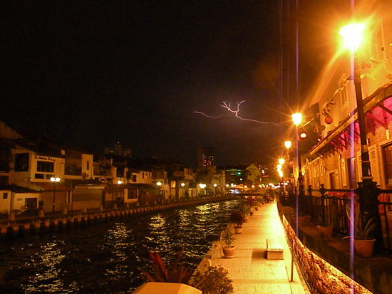 Auch in Melaka gewitterts