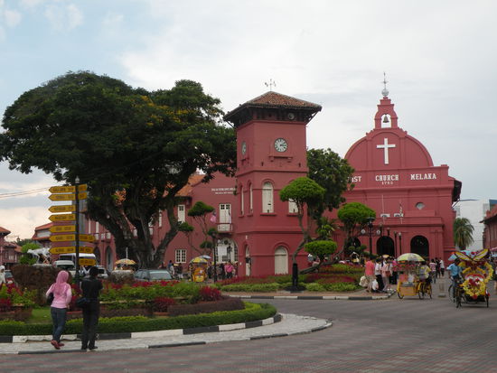 Die Christ Church von Melaka, von den Hollaendern erbaut
