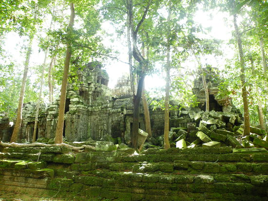 relativ abgelegener Tempel, ziemlich ueberwachsen