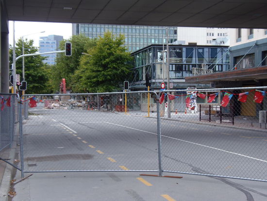 abgesperrte Innenstadt