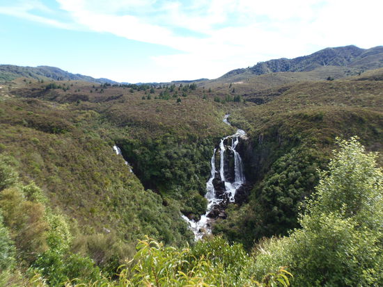Auf dem Weg nach Taupo kommen wir an diesem Wasserfall vorbei