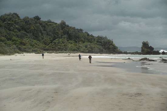 Wanderabschnitt am Strand