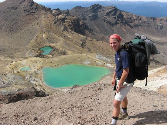 Roschi vor den Emerald Lakes