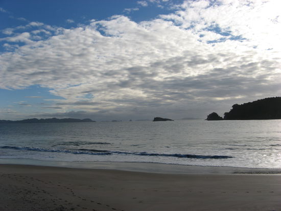 Letzter Blick von der Halbinsel Coromandel auf das Meer