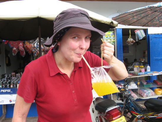 Spaeter gab es noch eine Fanta aus der Tuete